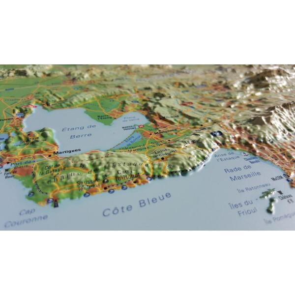 Carte régionale 3Dmap Les Massifs de Provence