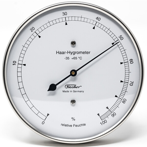 Fischer Wetterstation Haar-Hygrometer Edelstahl