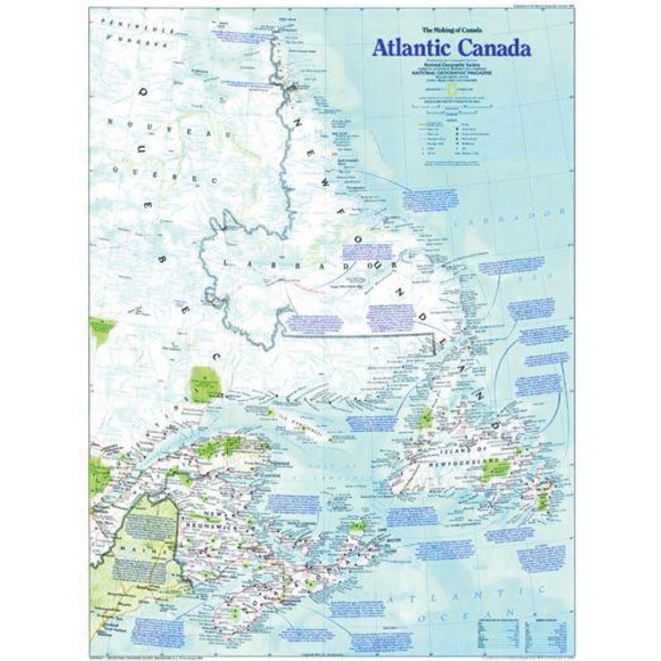 National Geographic Carte Canada régionale d'Atlantique