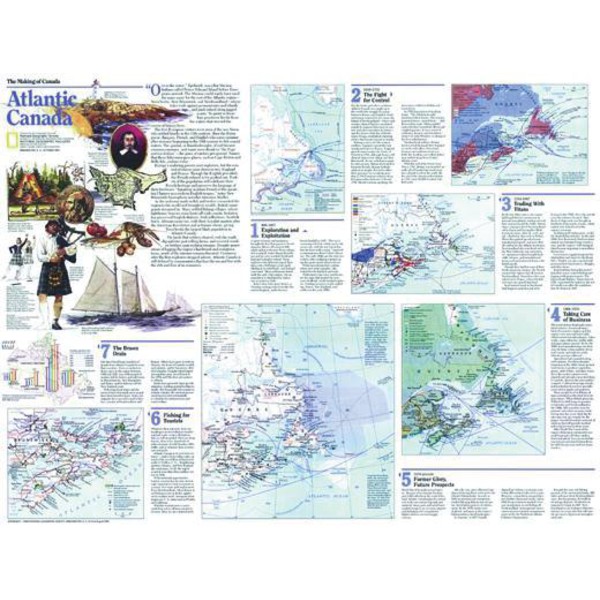 National Geographic Carte Canada régionale d'Atlantique