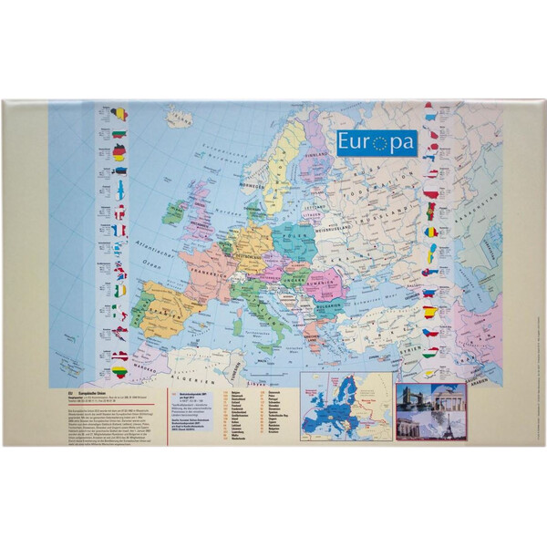 Support d'écriture Idena Schreibtischunterlage Europa mit Einstecktaschen