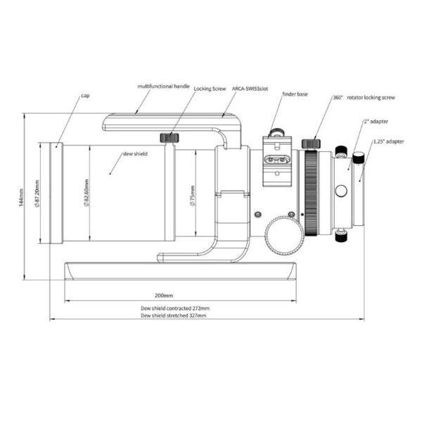 Lunette apochromatique Sharpstar AP 61/270 EDPH II OTA