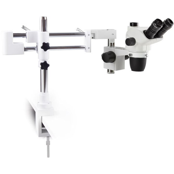 Microscope stéréo zoom Euromex NZ.1903-BC, 6.7-45x, Doppelarm, Tischklemme, trino