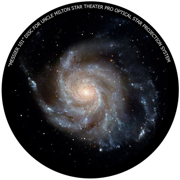 Omegon Diapositive pour l' Star Theater Pro avec motif galaxie M101