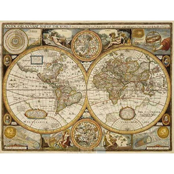 Mappemonde freytag & berndt Antik John Speed 1651 (91 x 69 cm)