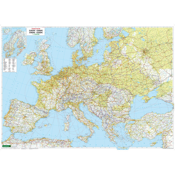 Carte des continents freytag & berndt Europa (95 x 66 cm)
