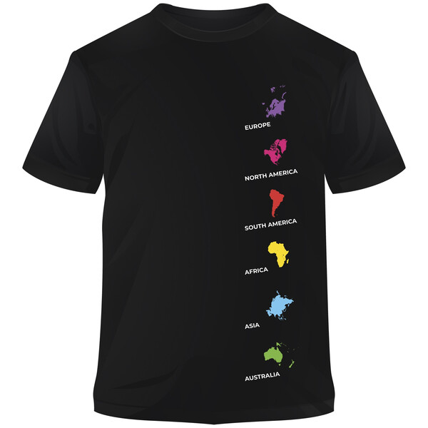 T-Shirt Stiefel Kontinente der Welt XXL