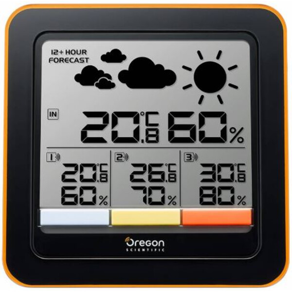 Station météo Oregon Scientific 4 zones avec avertisseur de moisissures