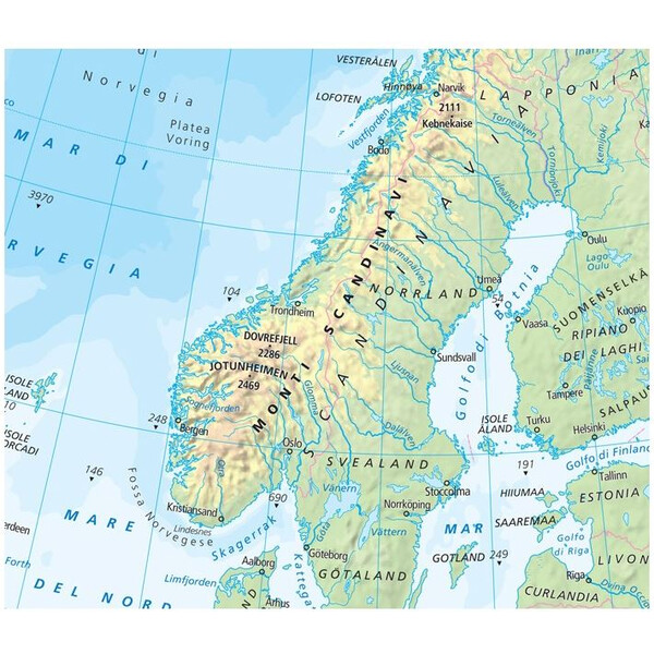 Libreria Geografica Kontinentkarte Europa fisica e politica