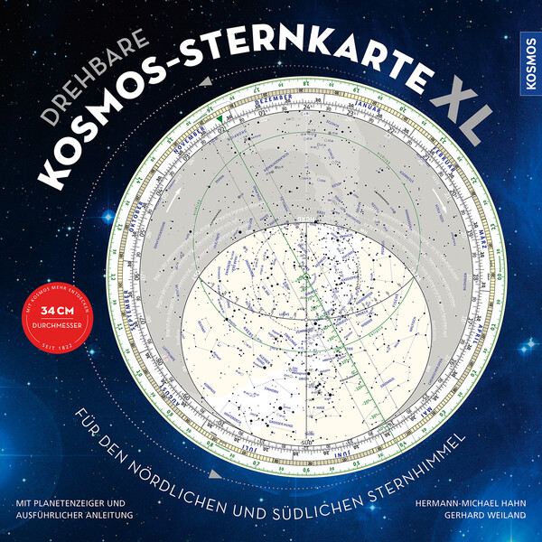 Carte du ciel Kosmos Verlag Drehbare Kosmos-Sternkarte XL 34cm