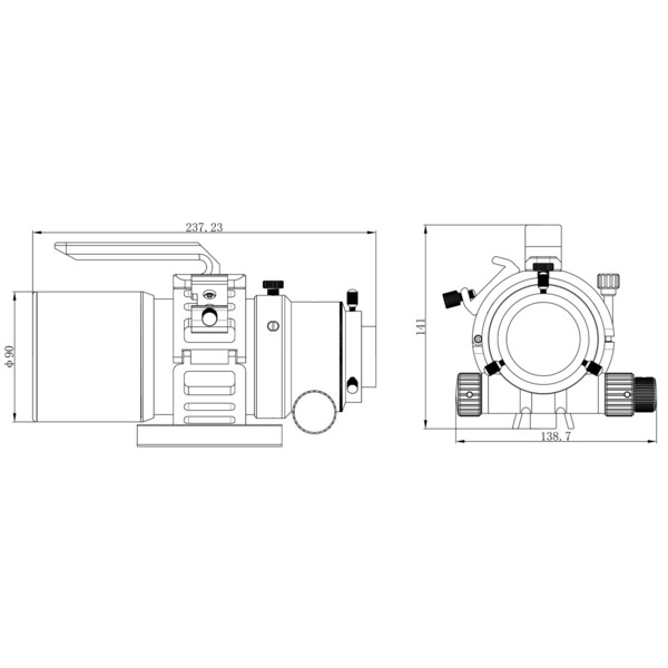 Lunette apochromatique Omegon Pro APO AP 61/335 ED Tube Optique Seul avec bulletin de contrôle