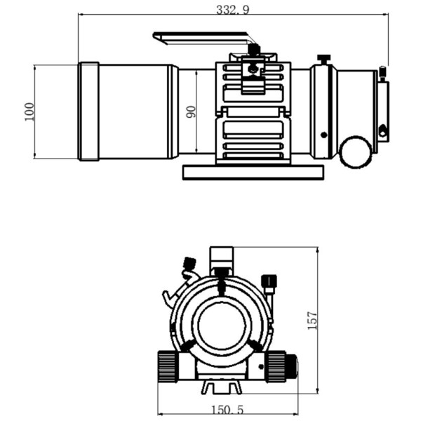 Omegon Apochromatischer Refraktor Pro APO AP 76/418 Triplet ED OTA + Prüfprotokoll