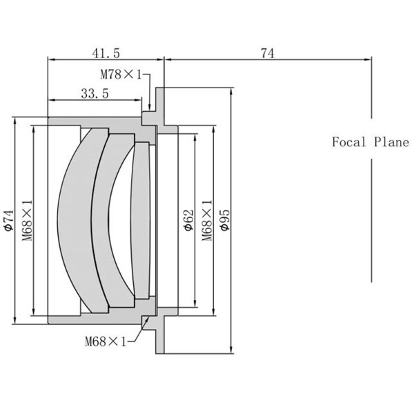 Omegon Pro Reducer 2,5" 0,8x Full-Frame für RC