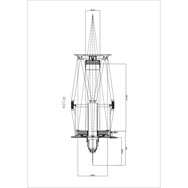 Omegon Hauptspiegel 12'' F/8 Ritchey-Chrétien Spiegel Set