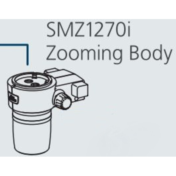 Nikon Stereokopf SMZ-1270i Stereo Zoom Head, trino, 6.3-80x, click stop, ratio 12.7:1, 64 mm, 0-30°, WD 70 mm