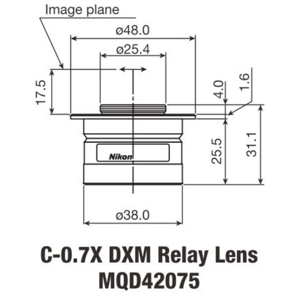 Adaptateur appareil-photo Nikon C-Mount TV Adapter 0,7 x