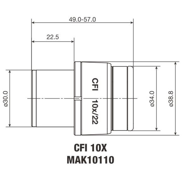 Oculaire Nikon CFI Eyepiece 10X/22