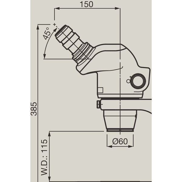 Nikon Zoom-Stereomikroskop SMZ745, bino, 0.67x-5x,45°, FN22, W.D.115mm, Einarmstativ