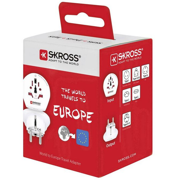 Skross Netzteil Reiseadapter World to Europe