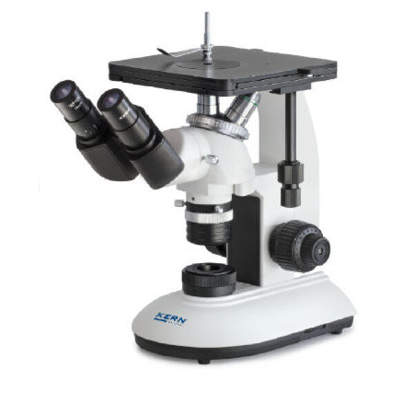 Microscope inversé Kern OLF 162, invers, MET, bino, DIN planchrom,100x-400x, Lumière incidente, LED, 3W