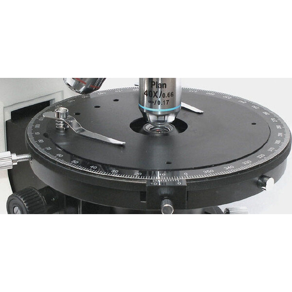 Microscope Kern OPN 182, POL, trino, Inf plan, 40x-400x, Lumière incidente, HAL, 50W