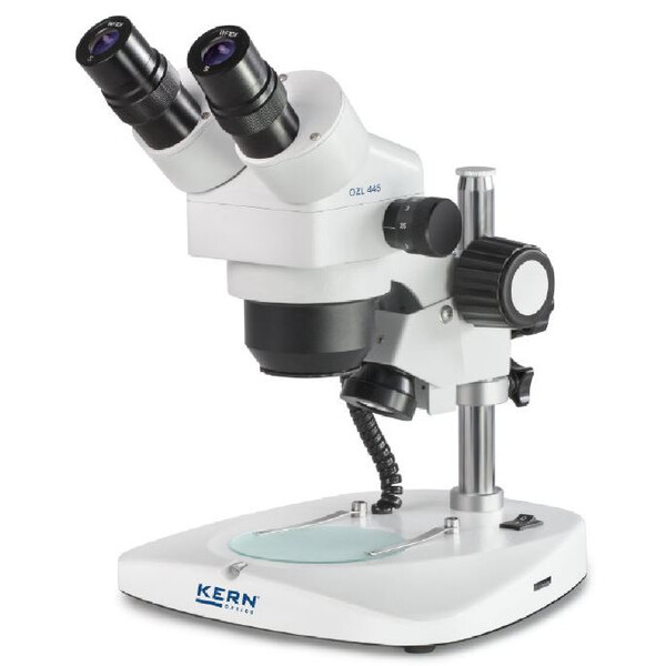 Kern Zoom-Stereomikroskop OZL 445, Greenough, Säule, bino, 0,75-3,6x,10x/21, 0,35W LED