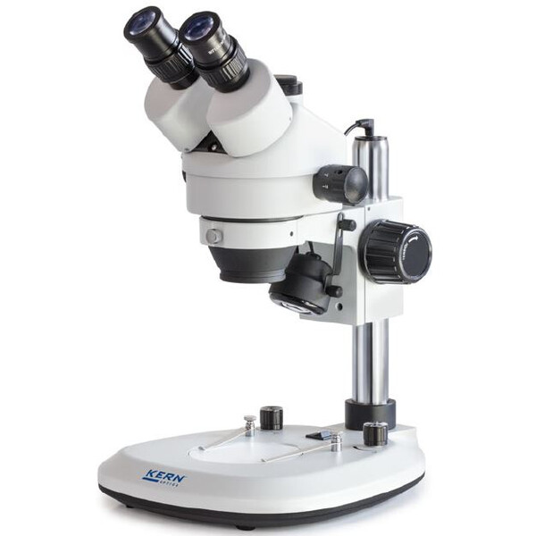 Microscope stéréo zoom Kern OZL 464, trino, Greenough, 0,7-4,5x, HWF10x20, 3W LED