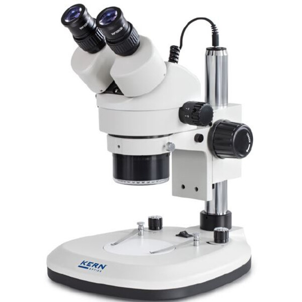 Microscope stéréo zoom Kern OZL 466, trino, Ringl., Greenough, 0,7-4,5x, HWF10x20, 3W LED