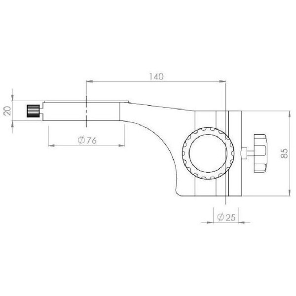 Microscope stéréo zoom Kern OZM 912, bino, 7x-45x, HSWF 10x23 mm, Stativ, Einarm (430 mm x 385 mm) m. Tischplatte, Ringlicht LED 4.5 W