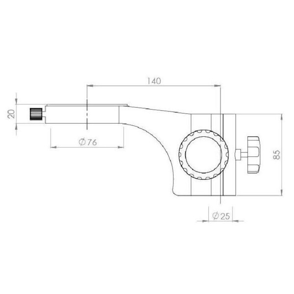 Kern Zoom-Stereomikroskop OZM 913, trino, 7x-45x, HSWF 10x23 mm, Stativ, Einarm (515 mm x 614 mm) m. Tischplatte, Ringlicht LED 4.5 W