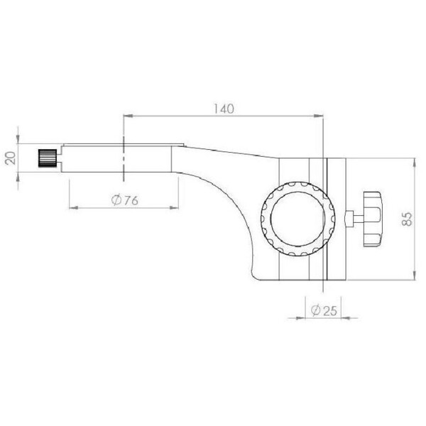 Microscope stéréo zoom Kern OZM 932, bino, 7-45x, HSWF 10x23 mm, Trépied à double bras, 430x480mm, avec plateau de table, Lampes annulaires LED 4,5 W