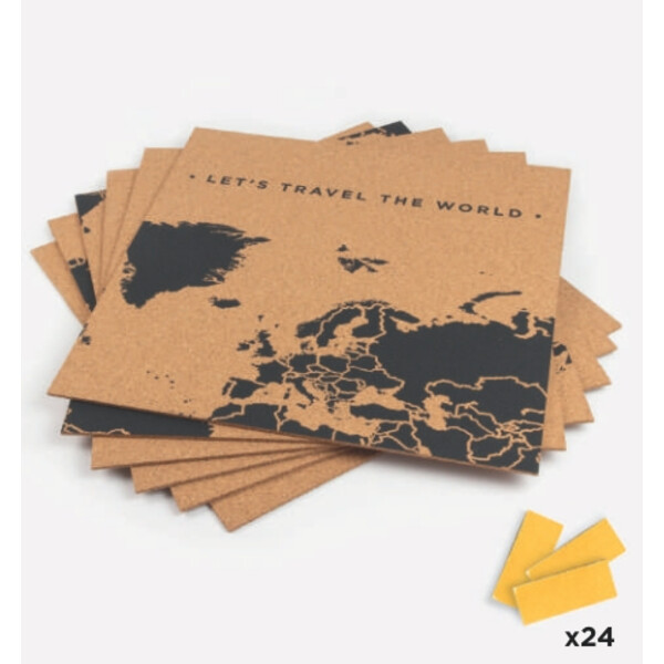 Mappemonde Miss Wood Puzzle Map XL - Noir