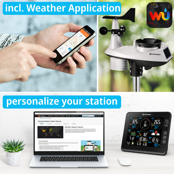 Bresser Wetterstation Profi W-Lan Center 7in1