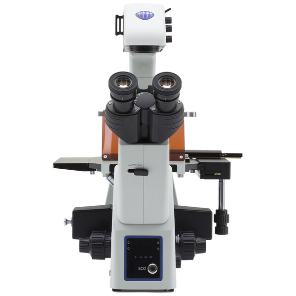 Microscope inversé Optika Mikroskop IM-5FLD-EU, trino, invers, FL-LED, w.o. objectives, EU