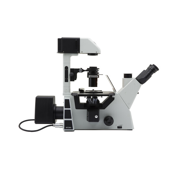 Microscope inversé Optika Mikroskop IM-5FLD-UK, trino, invers, FL-LED, w.o. objectives, UK