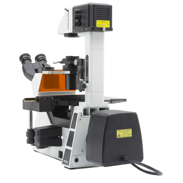 Microscope inversé Optika Mikroskop IM-5FLD-EU, trino, invers, FL-LED, w.o. objectives, EU