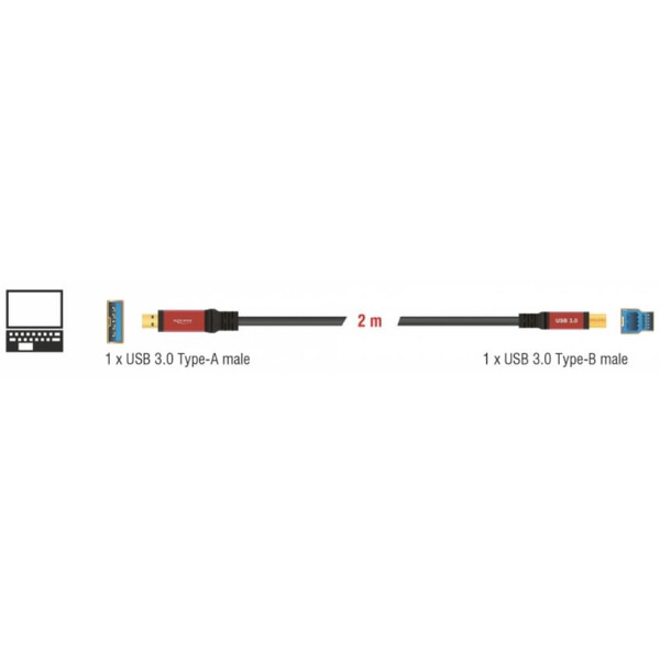 PegasusAstro USB-Kabel Premium 1x USB3.0 Type-B 2m