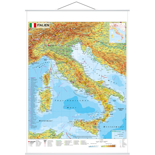 Carte géographique Stiefel Italie