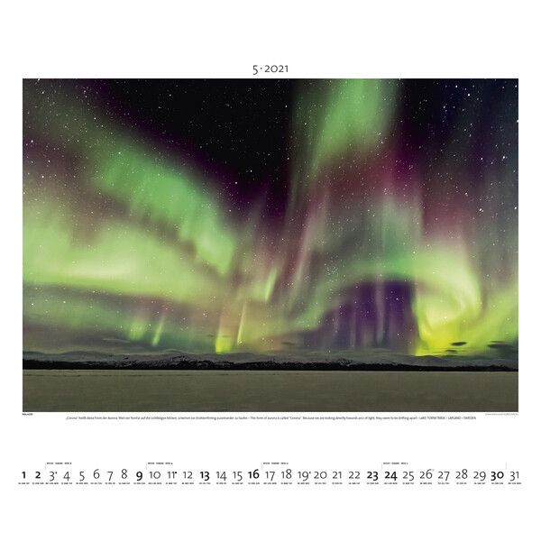 Calendrier Palazzi Verlag Aurora Borealis 2021