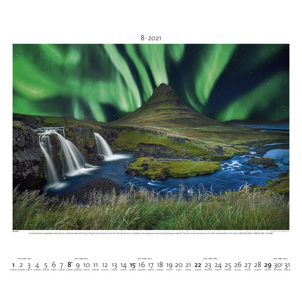 Calendrier Palazzi Verlag Aurora Borealis 2021