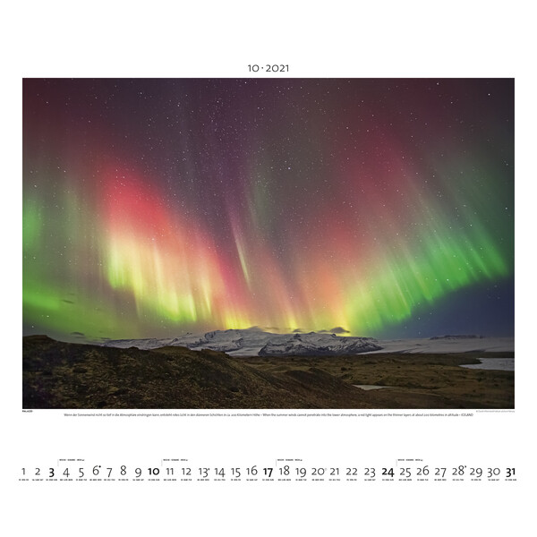 Calendrier Palazzi Verlag Aurora Borealis 2021