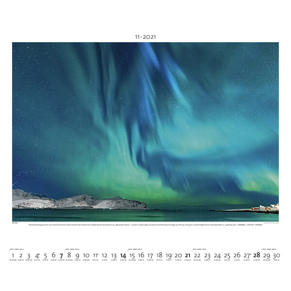 Calendrier Palazzi Verlag Aurora Borealis 2021