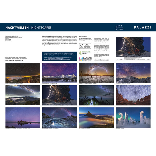 Calendrier Palazzi Verlag Nightscapes 2021