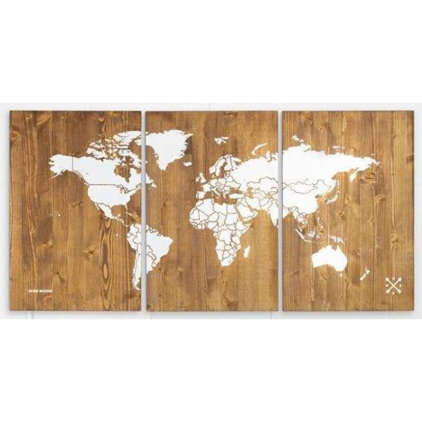 Miss Wood Weltkarte Woody Map Wooden 120x60