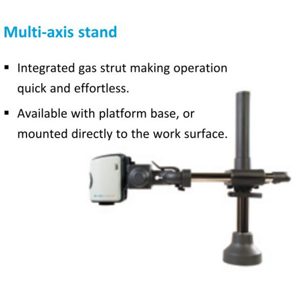 Microscope Vision Engineering EVO Cam II, ECO2502, multi-axis, LED light, 0.62x W.D.106mm, HDMI, USB3, 24" Full HD