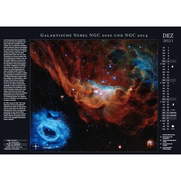 Astronomie-Verlag Weltraum-Kalender 2021