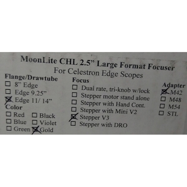 MoonLite CHL 2,5" Crayford Fokussierer für C11/14 Edge HD
