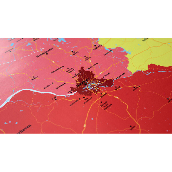 Carte géographique Marmota Maps Deutschland politisch (70x100)