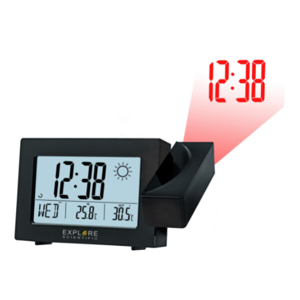 Explore Scientific Horloge de projection avec prévisions météo