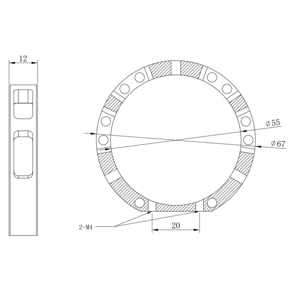 Omegon Colliers de lunette-guide pour APO 40/180